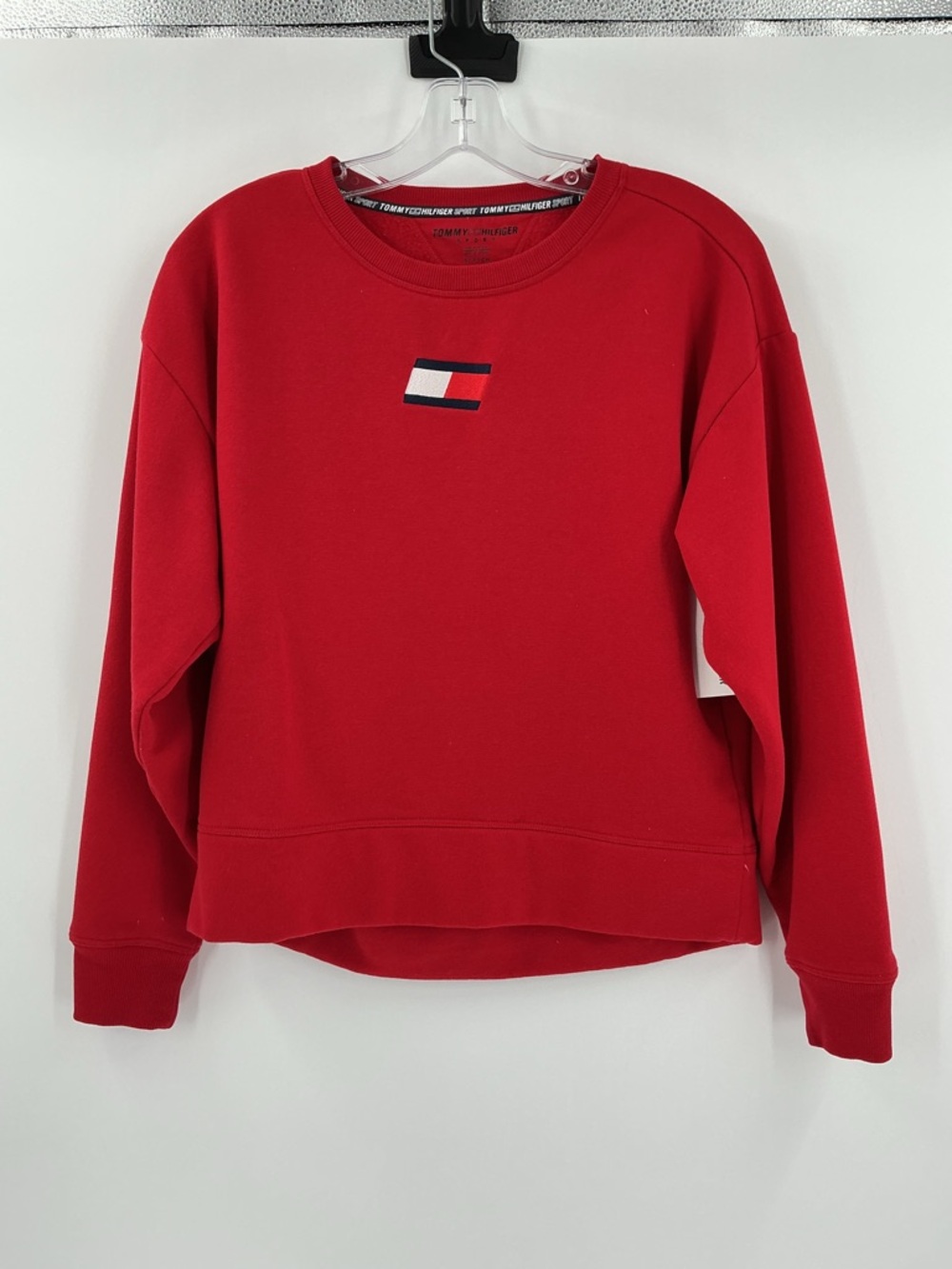 Tommy badge Red Crewneck with Flag Patch small - Picture 4 of 8